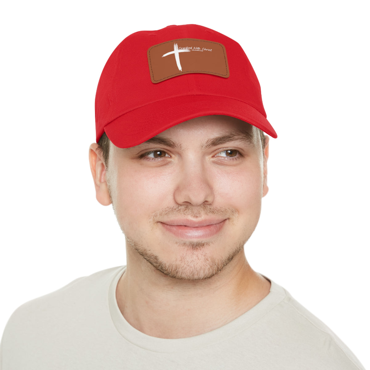 Crucified With Christ Ver.2- Dad Hat with Leather Patch (Rectangle)