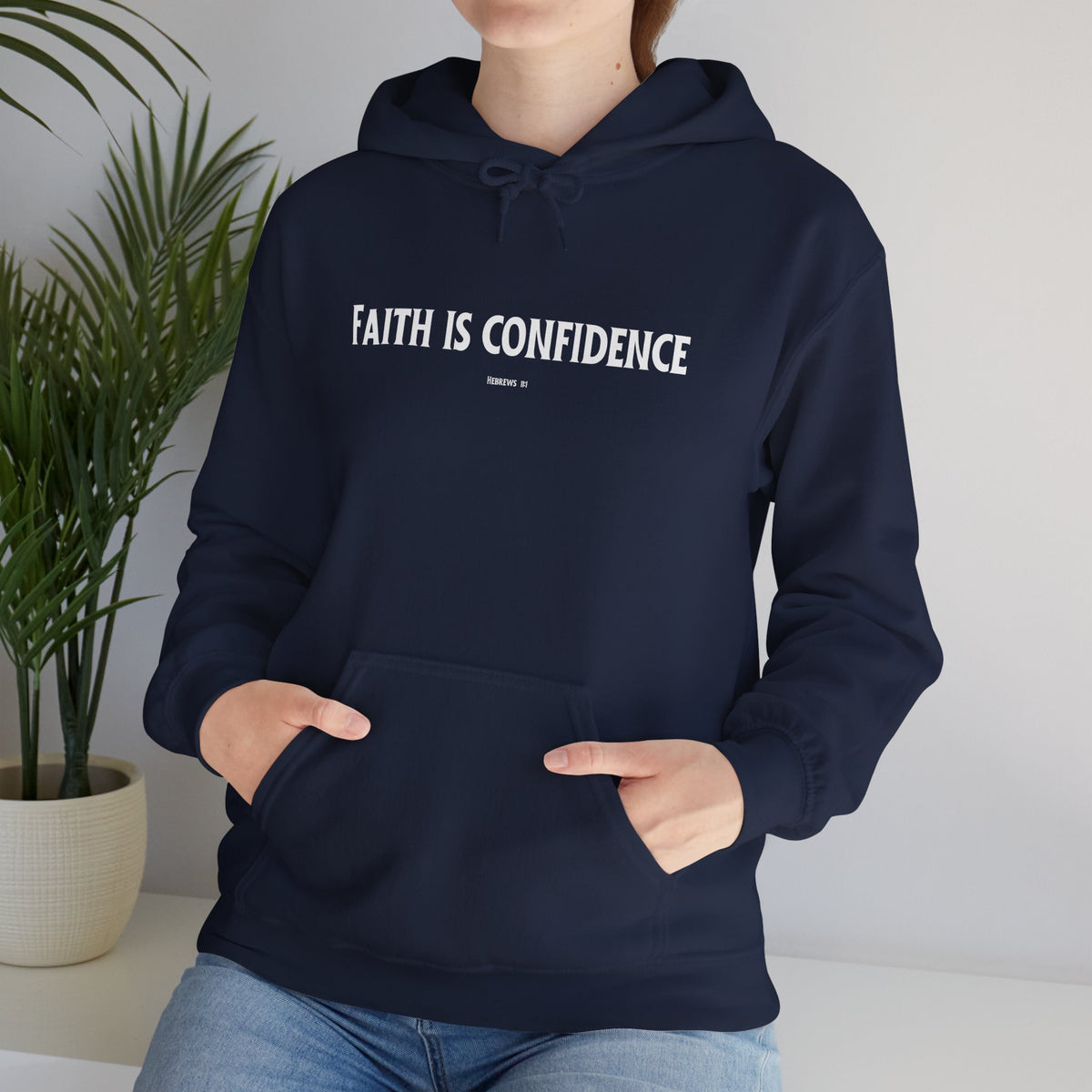 Faith is Confidence Christian Hoodie – Faith-Based Christmas Wear | Unisex Heavy Blend™ Hooded Sweatshirt