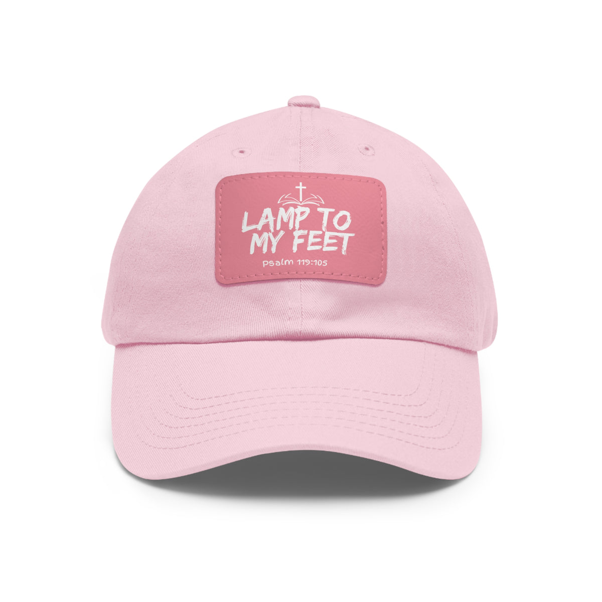 Lamp To My Feet- Dad Hat with Leather Patch (Rectangle)