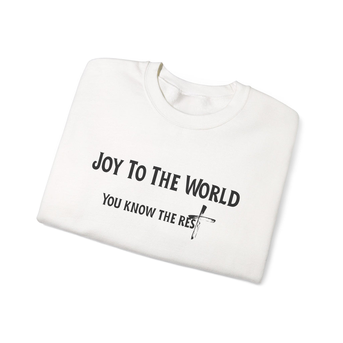 Joy to the World Christian Sweatshirt – Cozy Faith Holiday Apparel | Unisex Heavy Blend™ Crewneck Sweatshirt