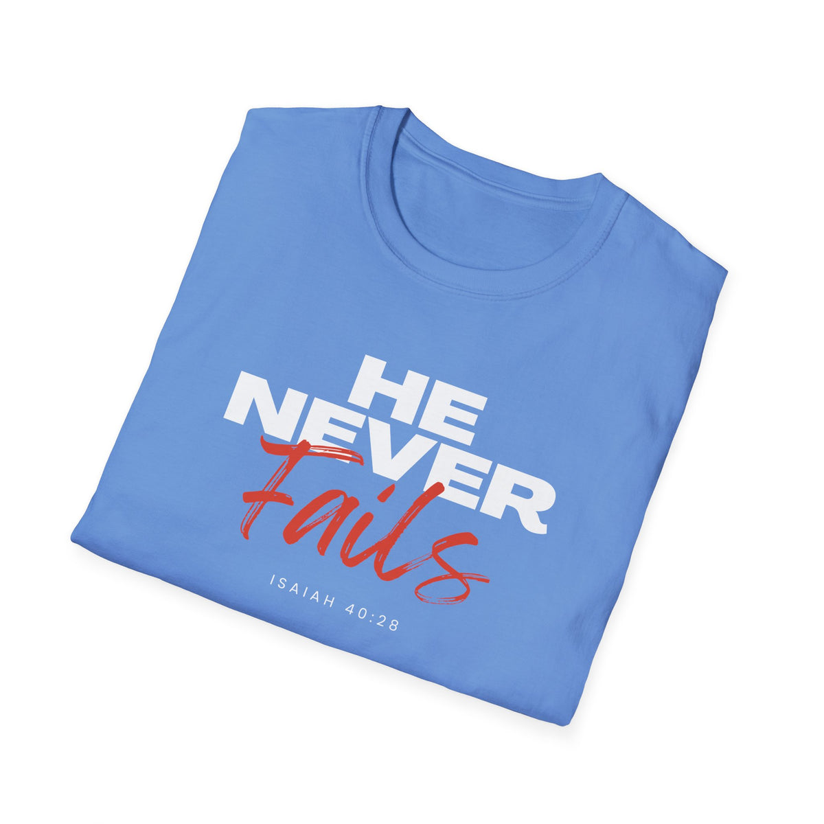 "He Never Fails" Unisex Softstyle T-Shirt