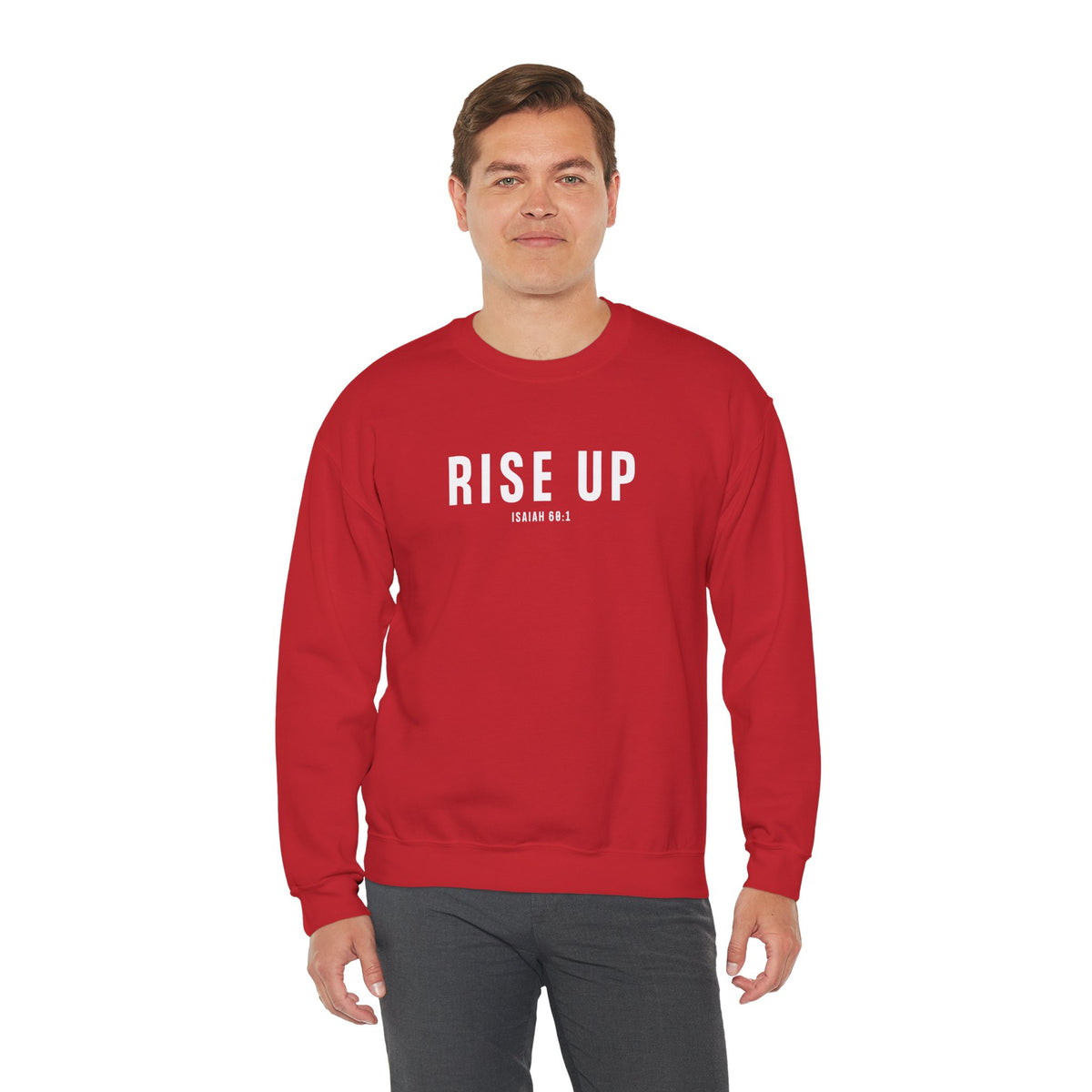 Rise Up Christian Sweatshirt – Isaiah 60:1 Wear Your Faith