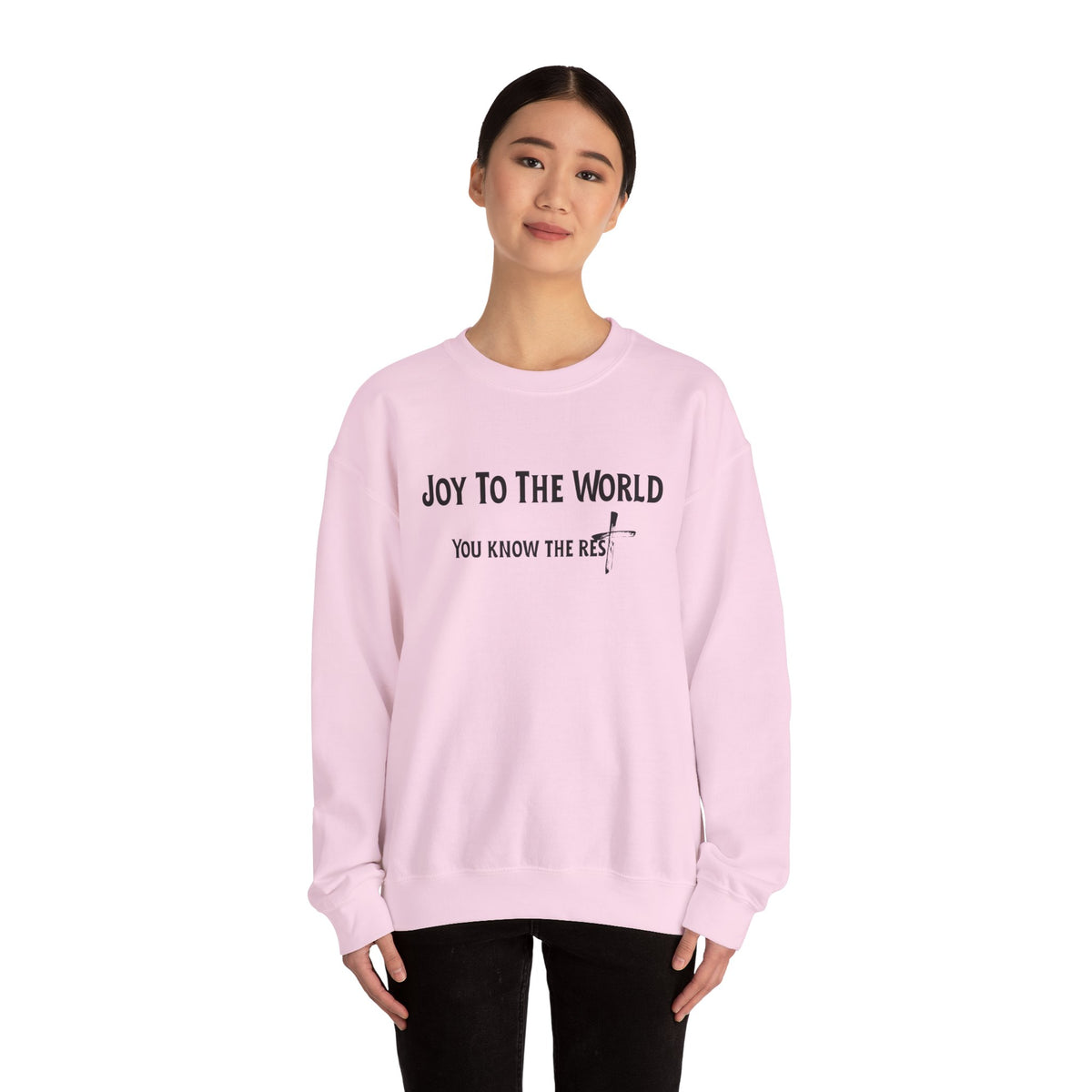 Joy to the World Christian Sweatshirt – Cozy Faith Holiday Apparel | Unisex Heavy Blend™ Crewneck Sweatshirt