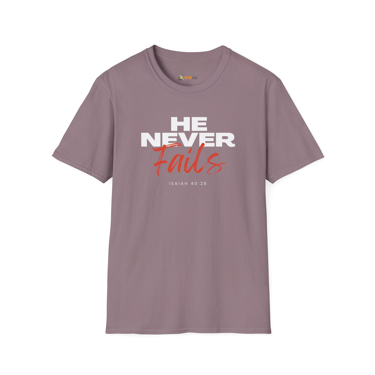 He Never Fails- Unisex Softstyle T-Shirt