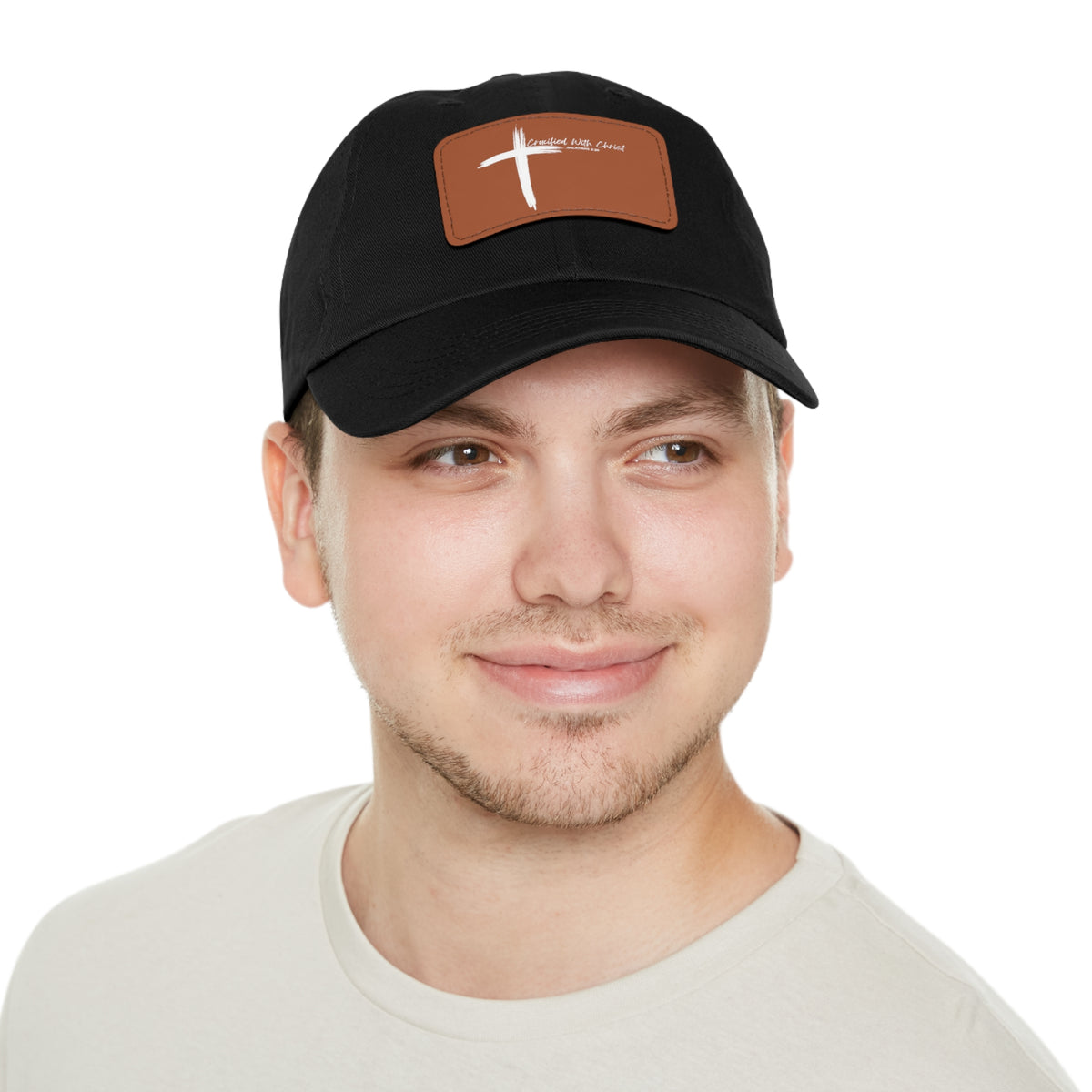 Crucified With Christ Ver.2- Dad Hat with Leather Patch (Rectangle)