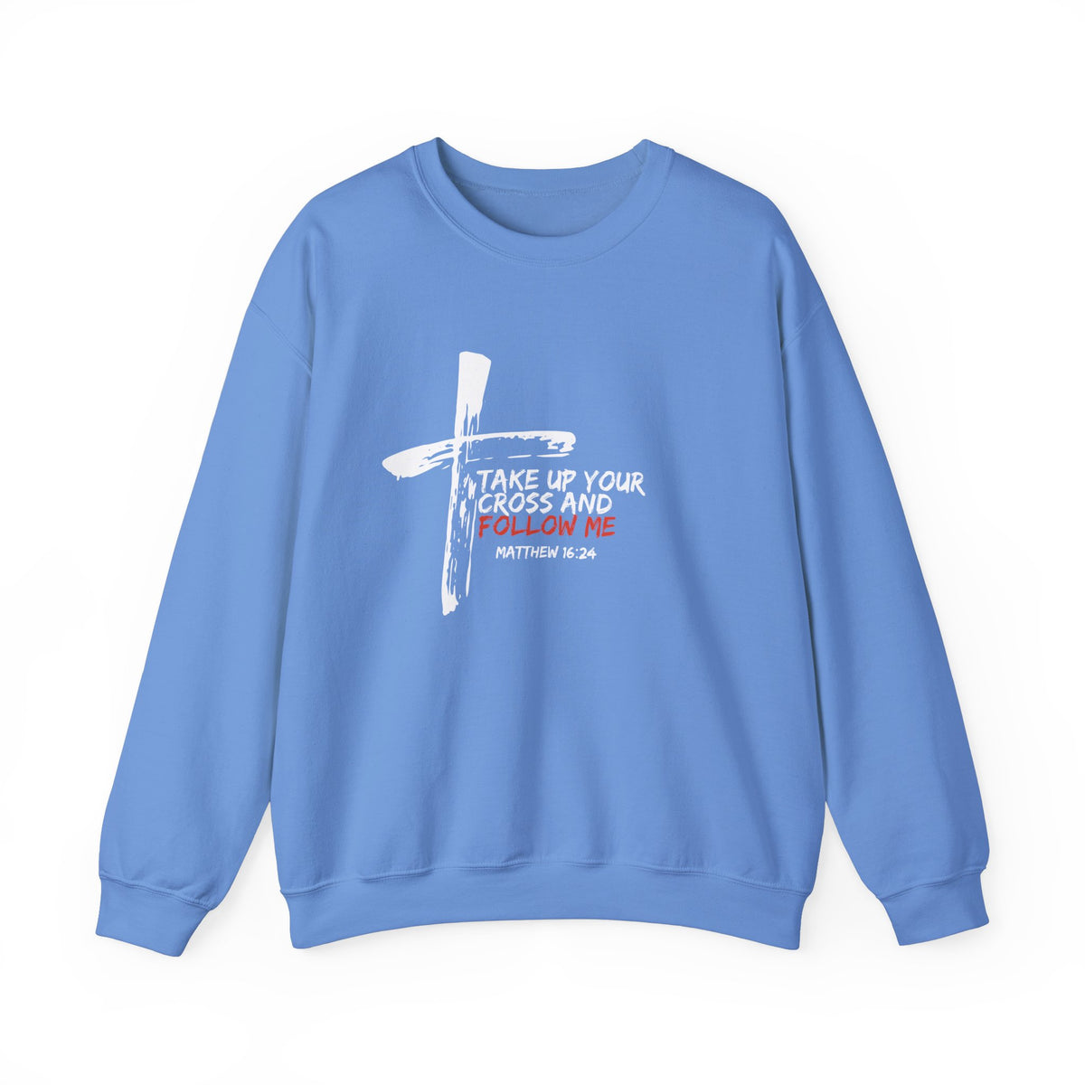 Take Up Your Cross and Follow Me- Unisex Heavy Blend™ Crewneck Sweatshirt