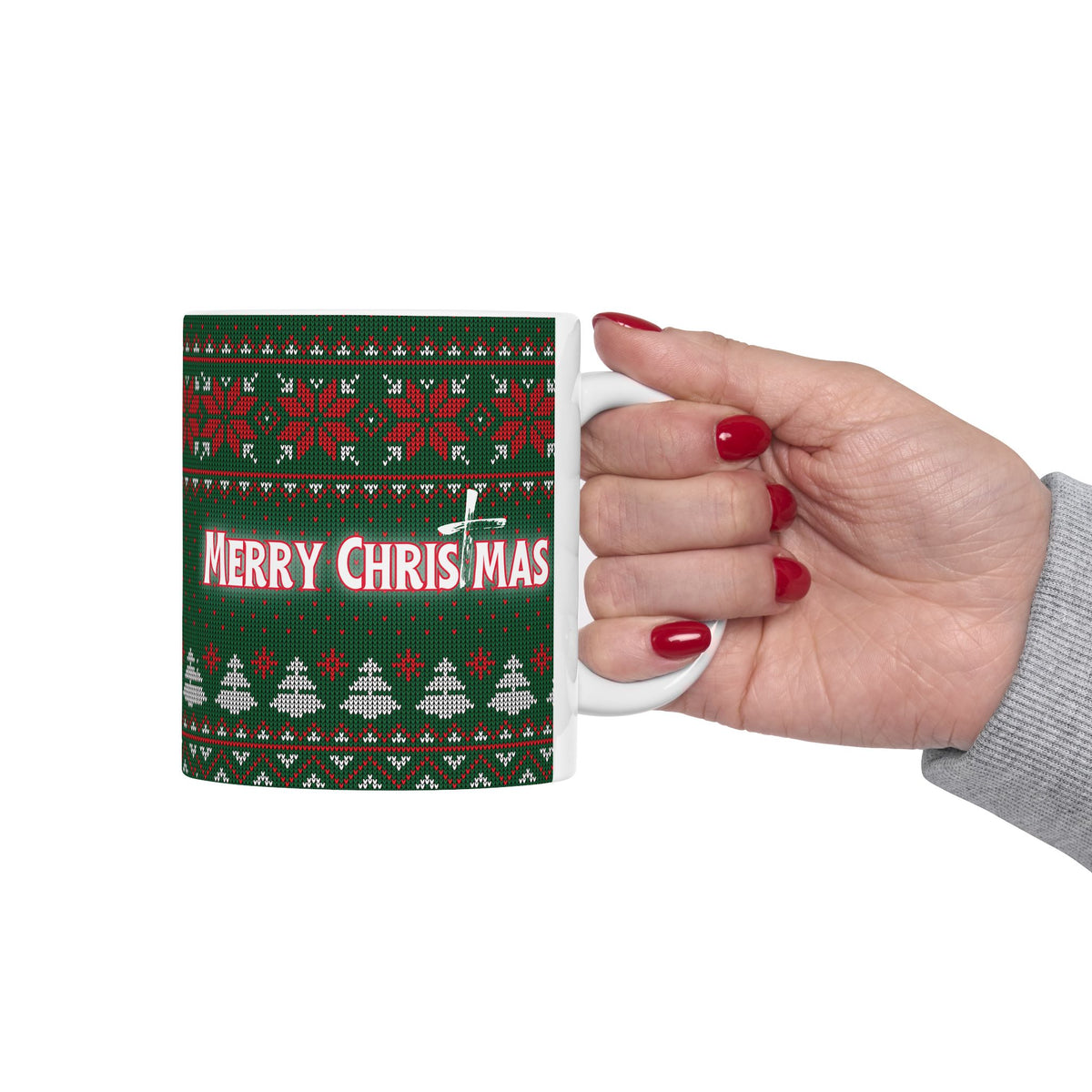 Merry Christmas Christian Mug – Faith-Inspired Christmas Gift | Ceramic Mug, (11oz, 15oz)