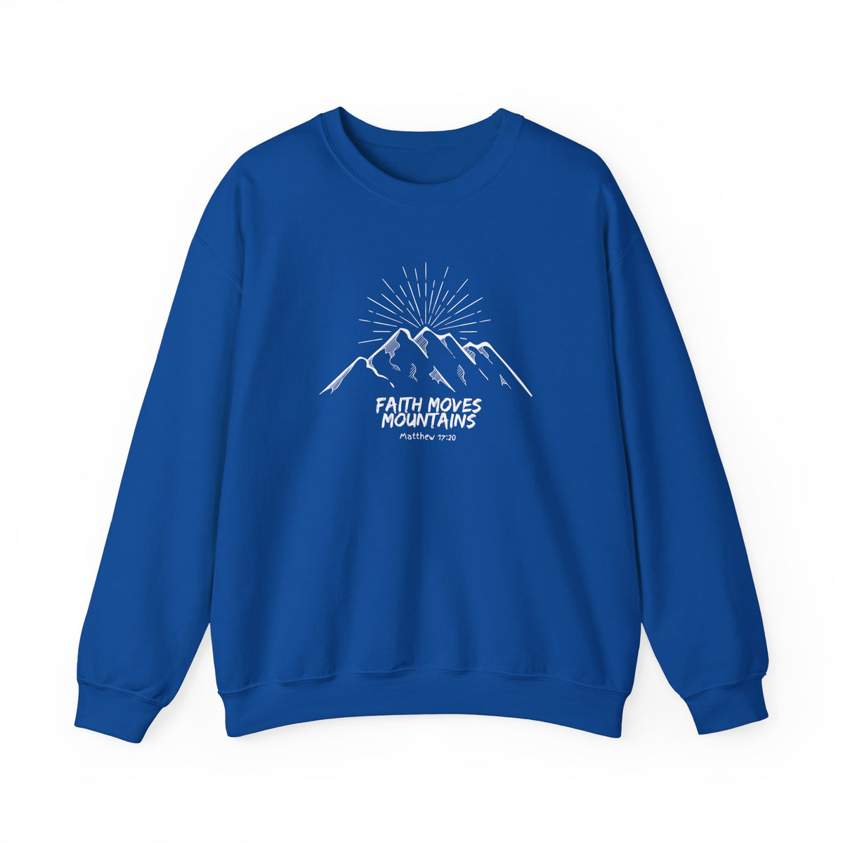 Faith Moves Mountains- Unisex Heavy Blend™ Crewneck Sweatshirt