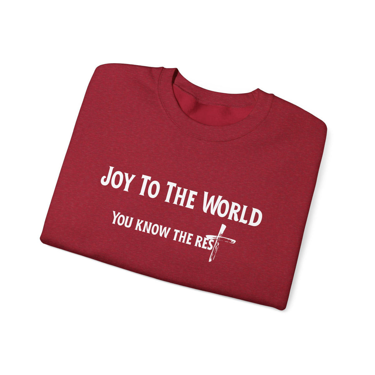 Joy to the World Christian Sweatshirt – Cozy Faith Holiday Apparel | Unisex Heavy Blend™ Crewneck Sweatshirt