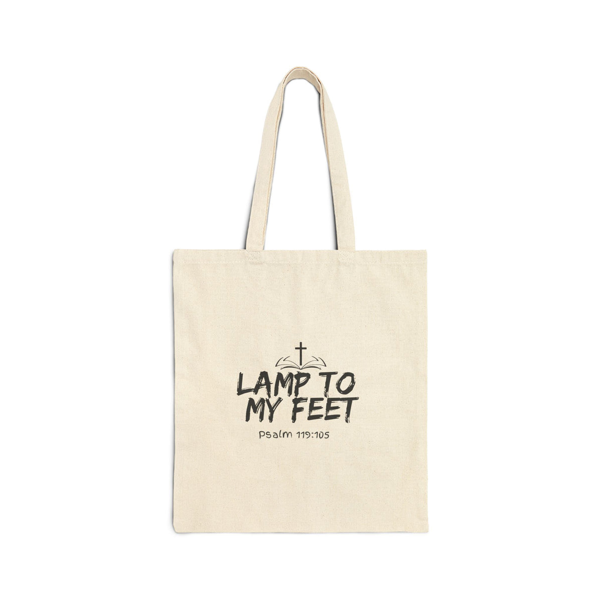 "Lamp To My Feet" Cotton Canvas Tote Bag