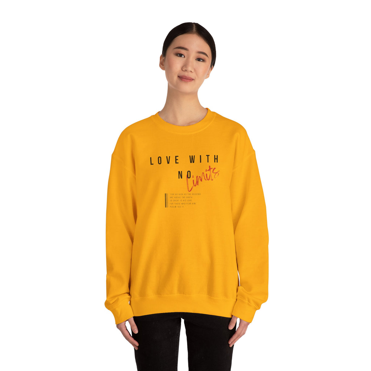 Love With No Limits- Unisex Heavy Blend™ Crewneck Sweatshirt