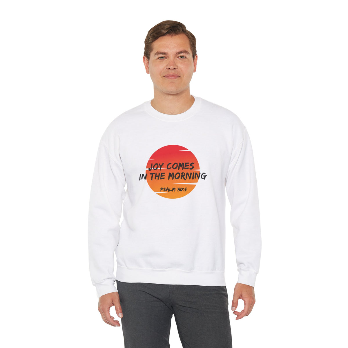 Joy Comes in the Morning- Unisex Heavy Blend™ Crewneck Sweatshirt