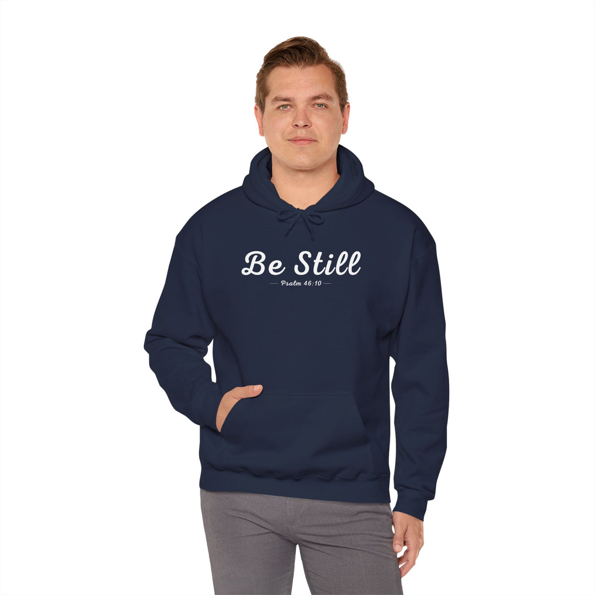 Be Still Christian Hoodie – Psalm 46:10 Faith Comfort Wear