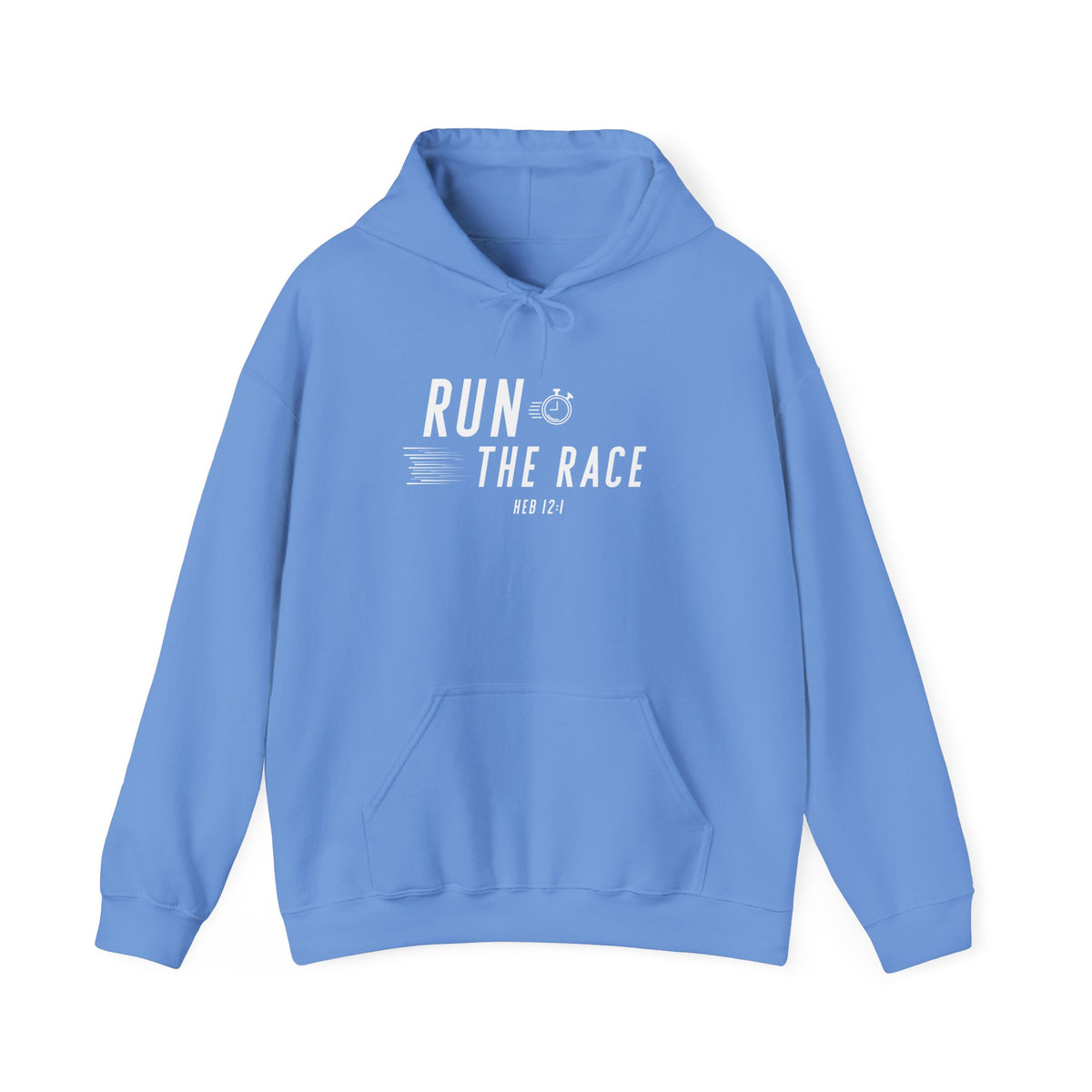 Run the Race Christian Hoodie – Hebrews 12:1 Faith Comfort Wear
