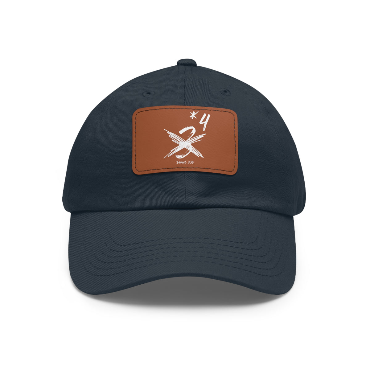 Not Just Three- Dad Hat with Leather Patch (Rectangle)