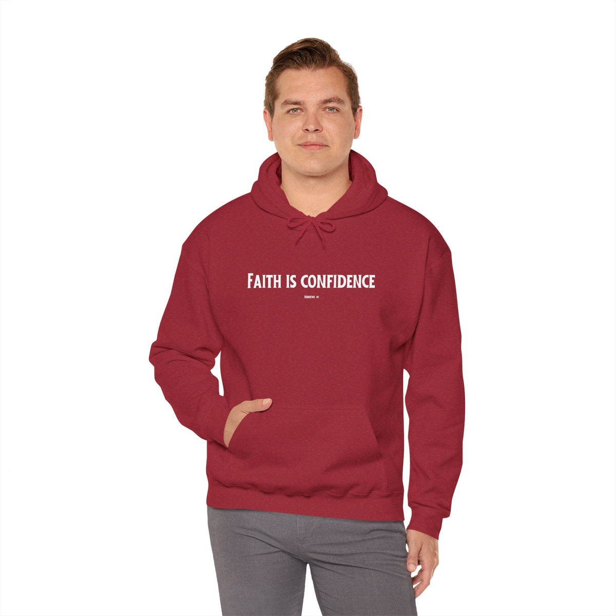 Faith is Confidence Christian Hoodie – Faith-Based Christmas Wear | Unisex Heavy Blend™ Hooded Sweatshirt