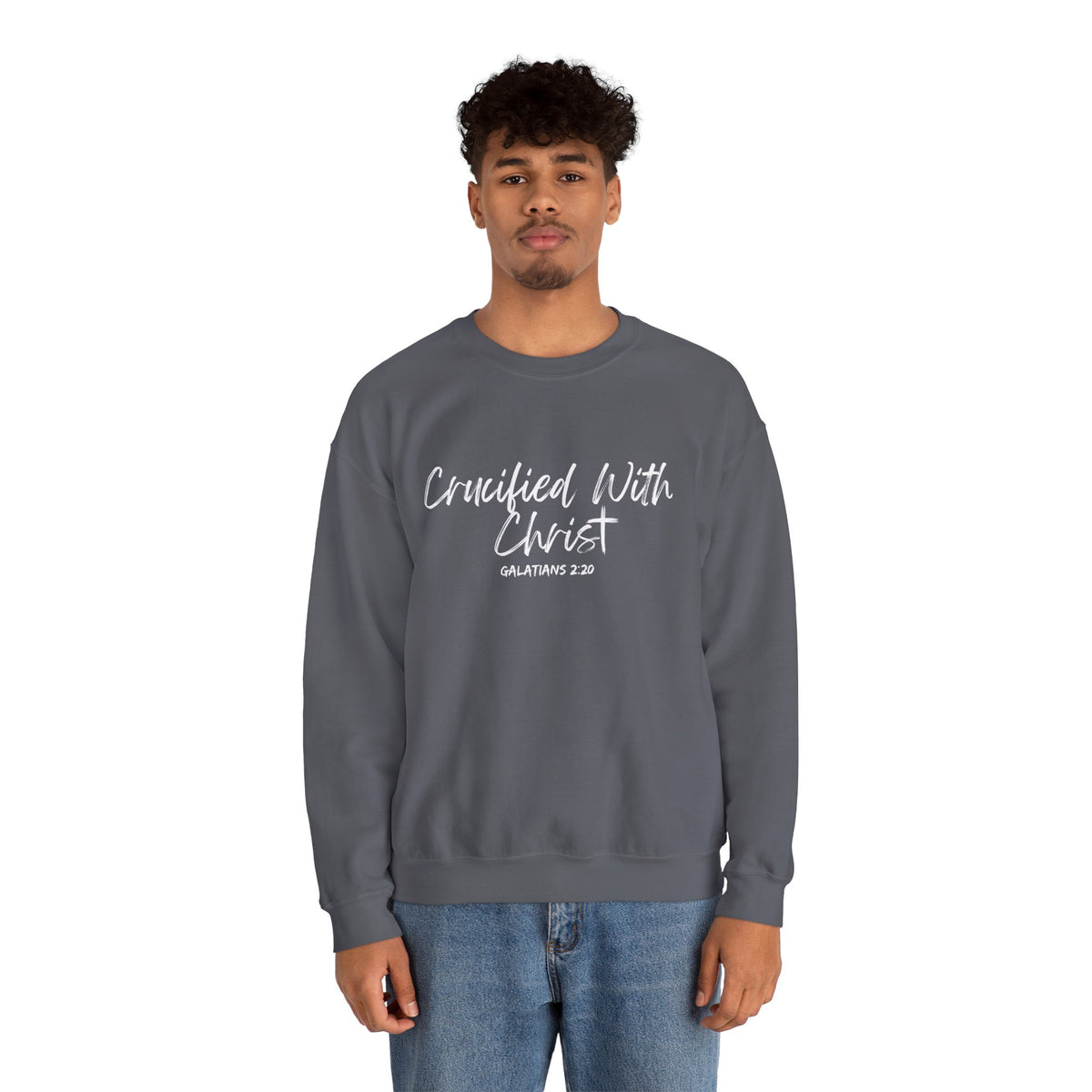 Crucified With Christ- Unisex Heavy Blend™ Crewneck Sweatshirt