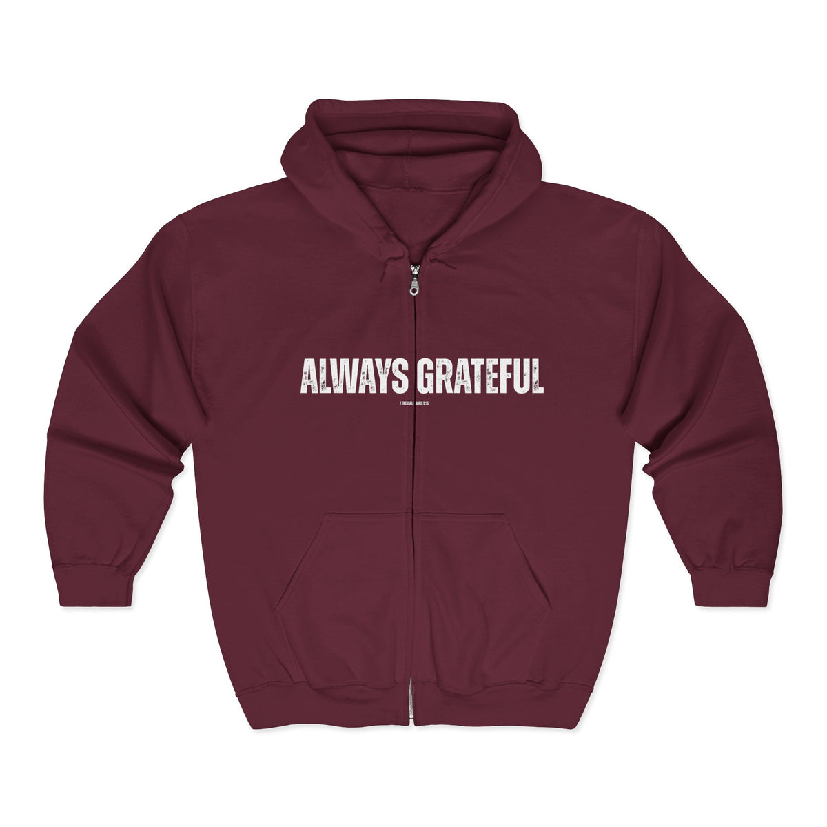 Always Grateful | Men's Heavy Blend™ Full Zip Hooded Sweatshirt