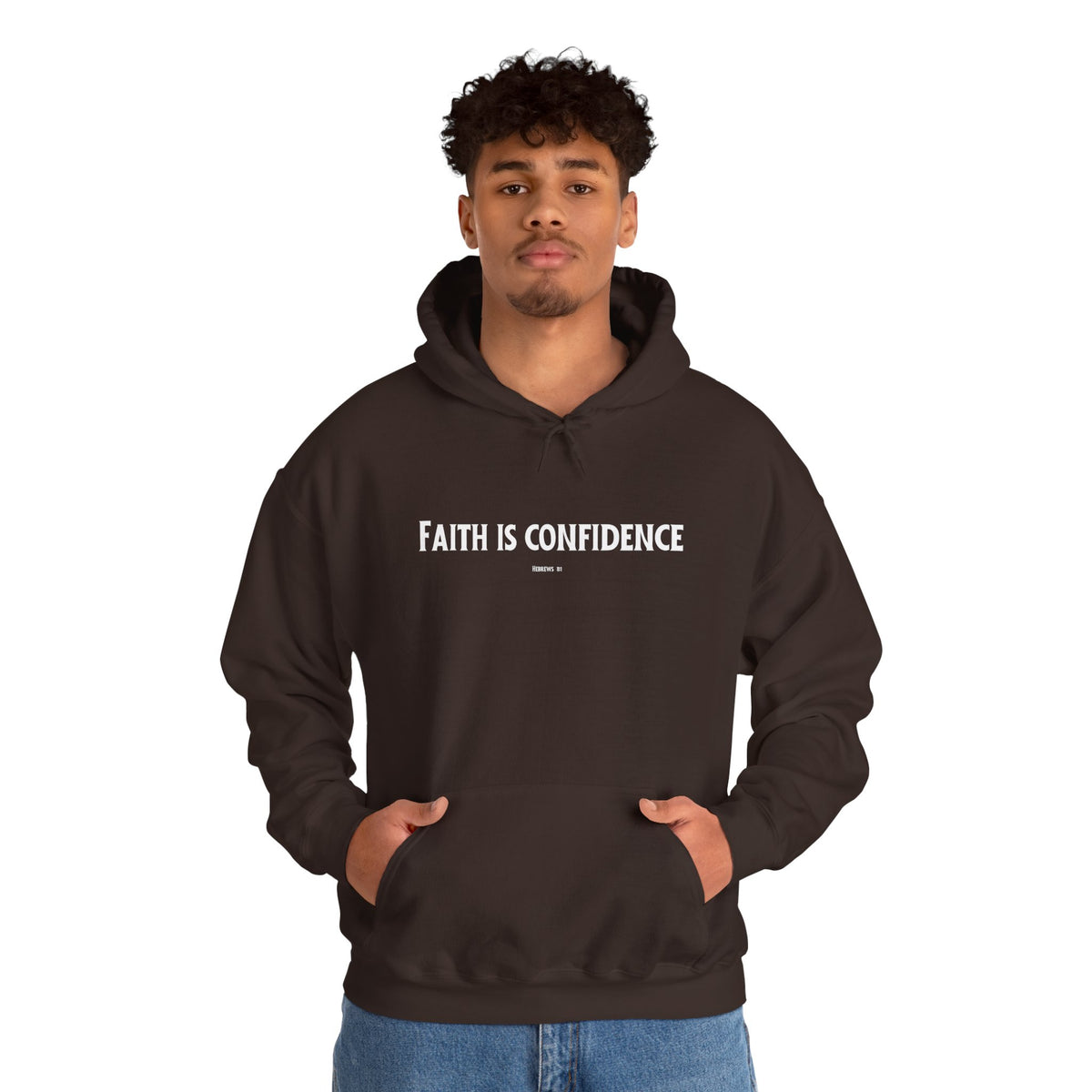 Faith is Confidence Christian Hoodie – Faith-Based Christmas Wear | Unisex Heavy Blend™ Hooded Sweatshirt