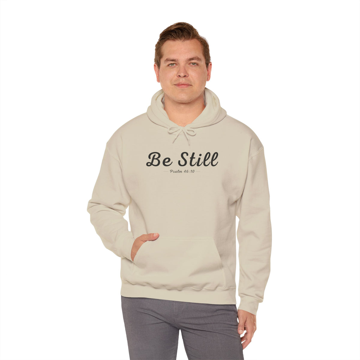 Be Still Christian Hoodie – Psalm 46:10 Faith Comfort Wear