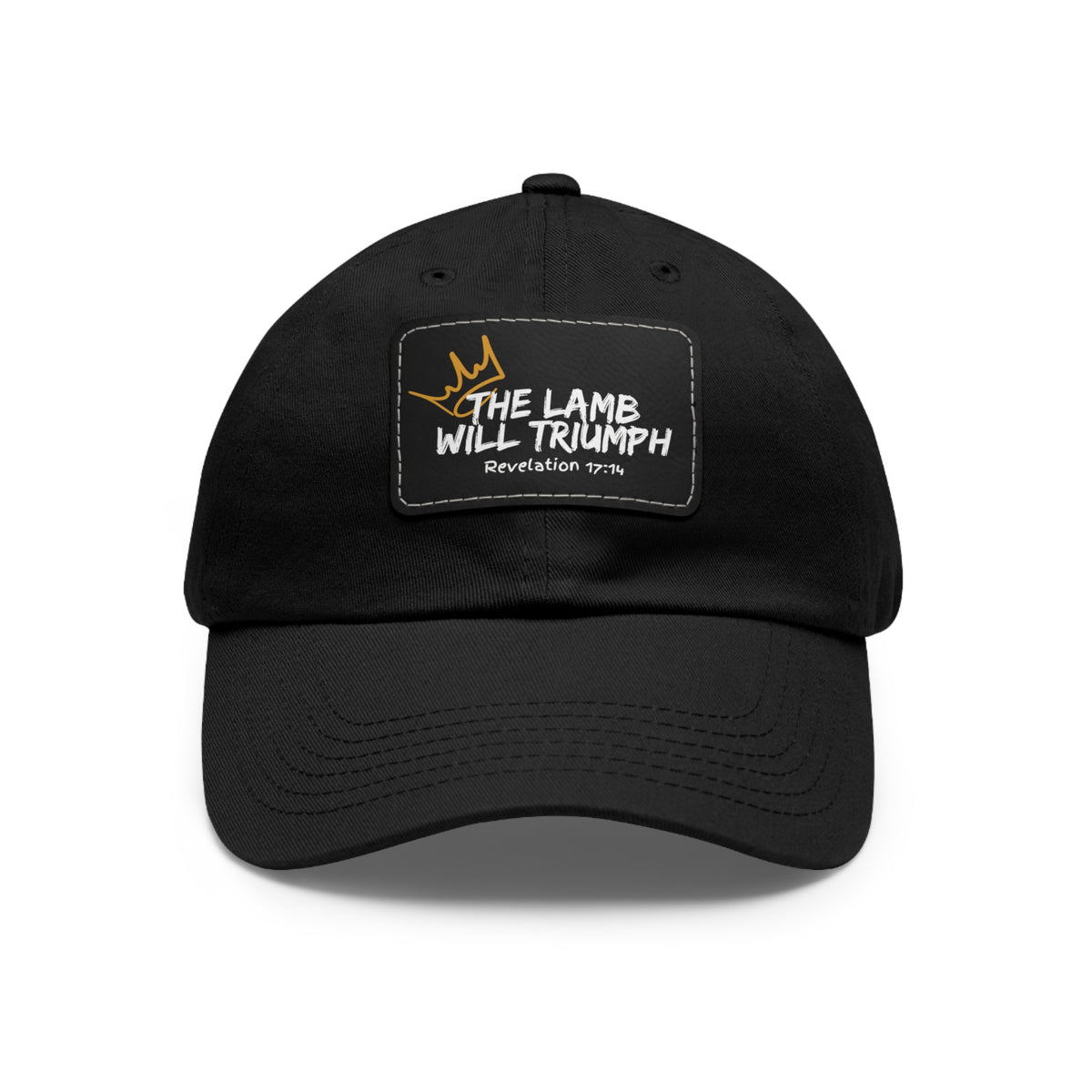 The Lamb Will Triumph- Dad Hat with Leather Patch (Rectangle)