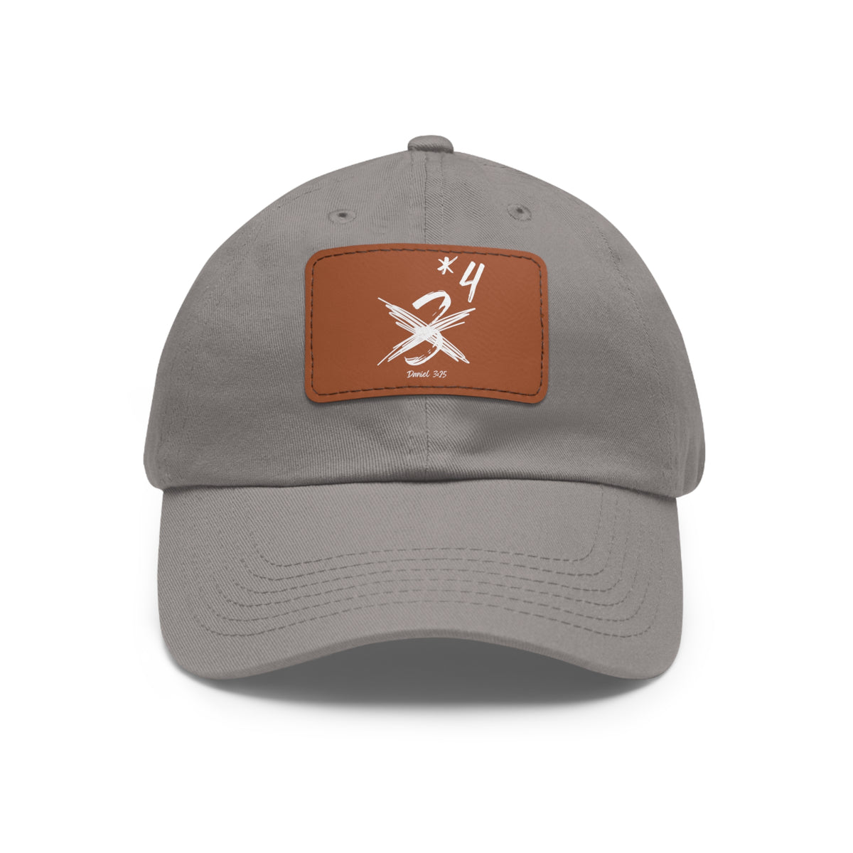 Not Just Three- Dad Hat with Leather Patch (Rectangle)