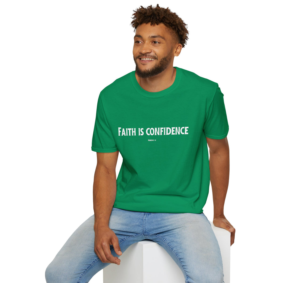 Faith is Confidence Christian T-Shirt – Faith-Inspired Holiday Apparel | Unisex Softstyle T-Shirt