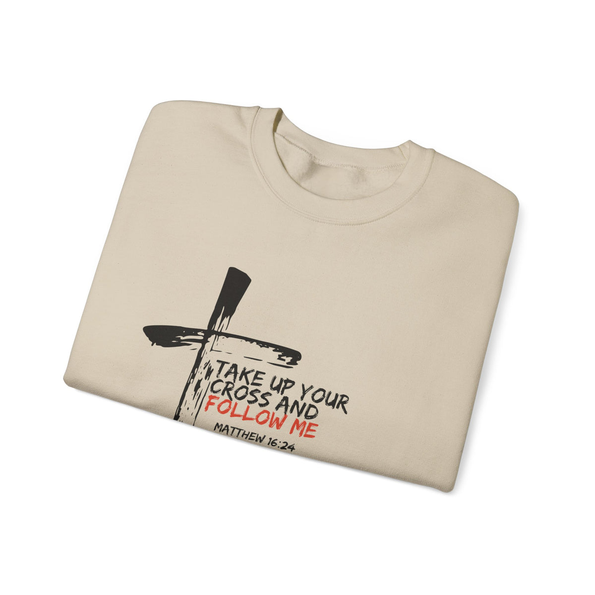 Take Up Your Cross and Follow Me- Unisex Heavy Blend™ Crewneck Sweatshirt