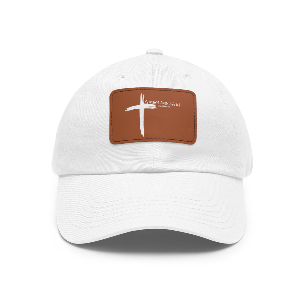 Crucified With Christ Ver.2- Dad Hat with Leather Patch (Rectangle)