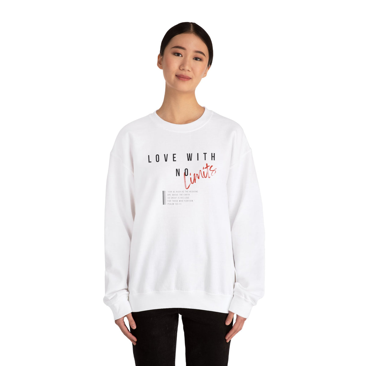 Love With No Limits- Unisex Heavy Blend™ Crewneck Sweatshirt