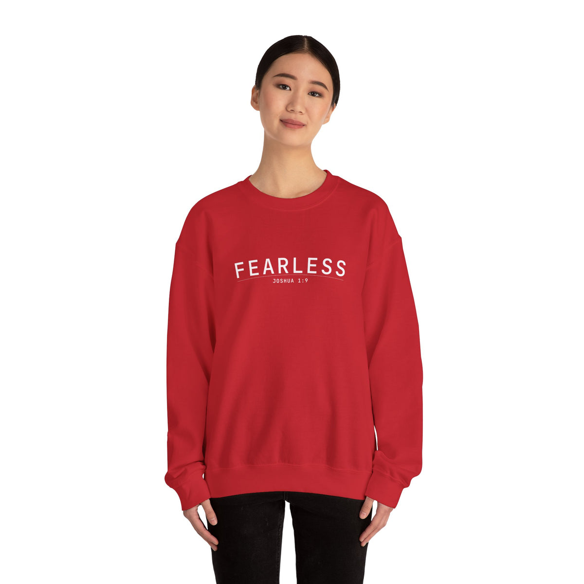 Fearless Christian Sweatshirt – Joshua 1:9 Wear Your Faith
