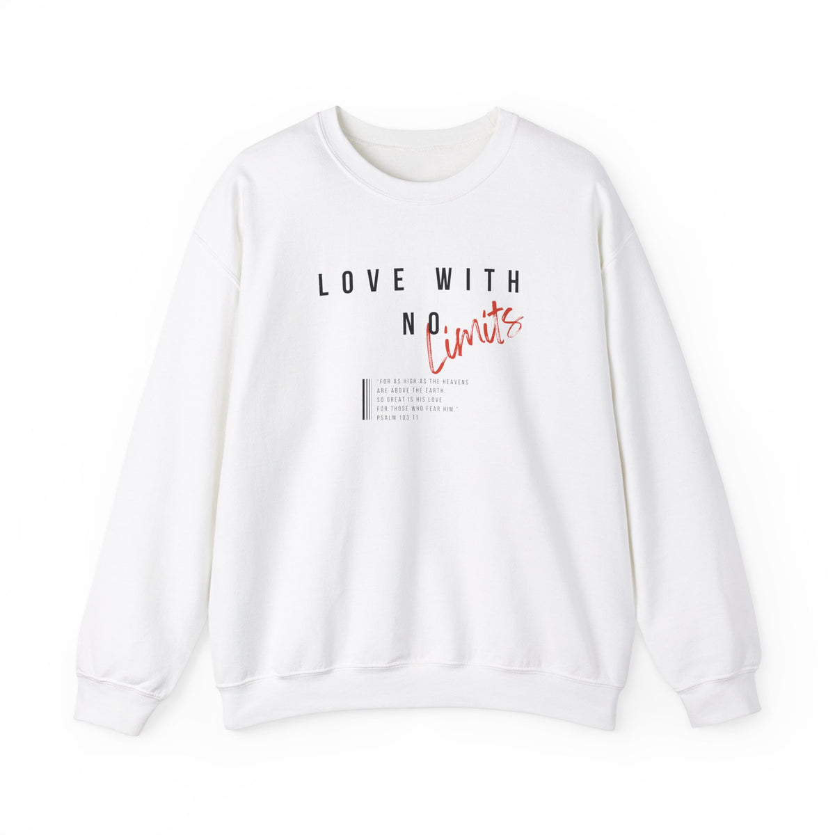 Love With No Limits- Unisex Heavy Blend™ Crewneck Sweatshirt