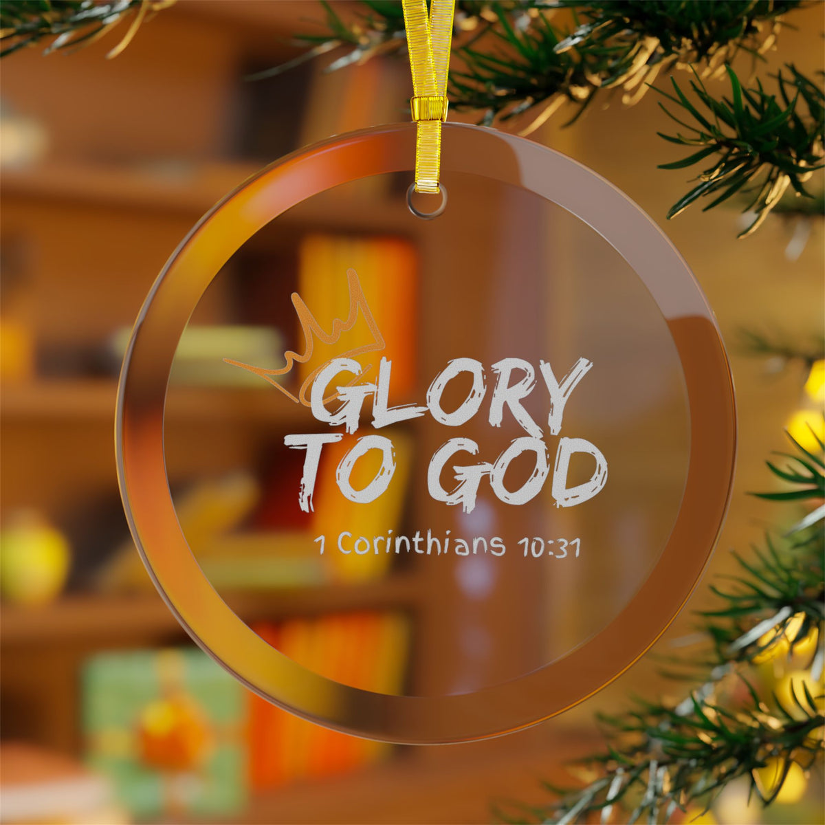 Glory To God Glass Ornaments