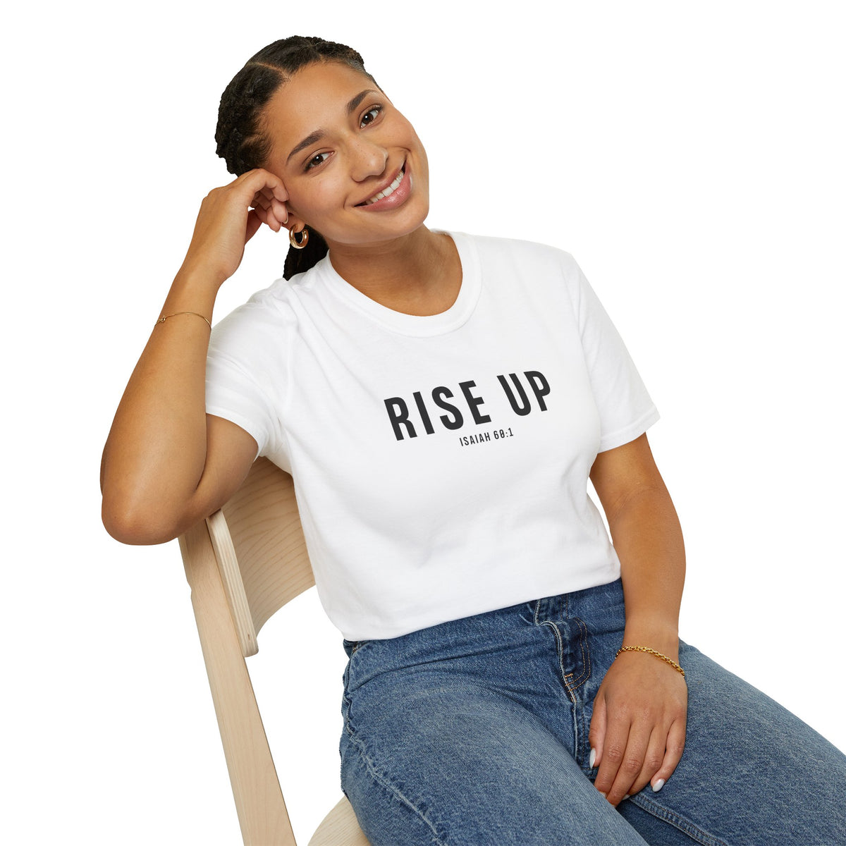 Rise Up Christian T-Shirt – Isaiah 60:1 Faith Apparel