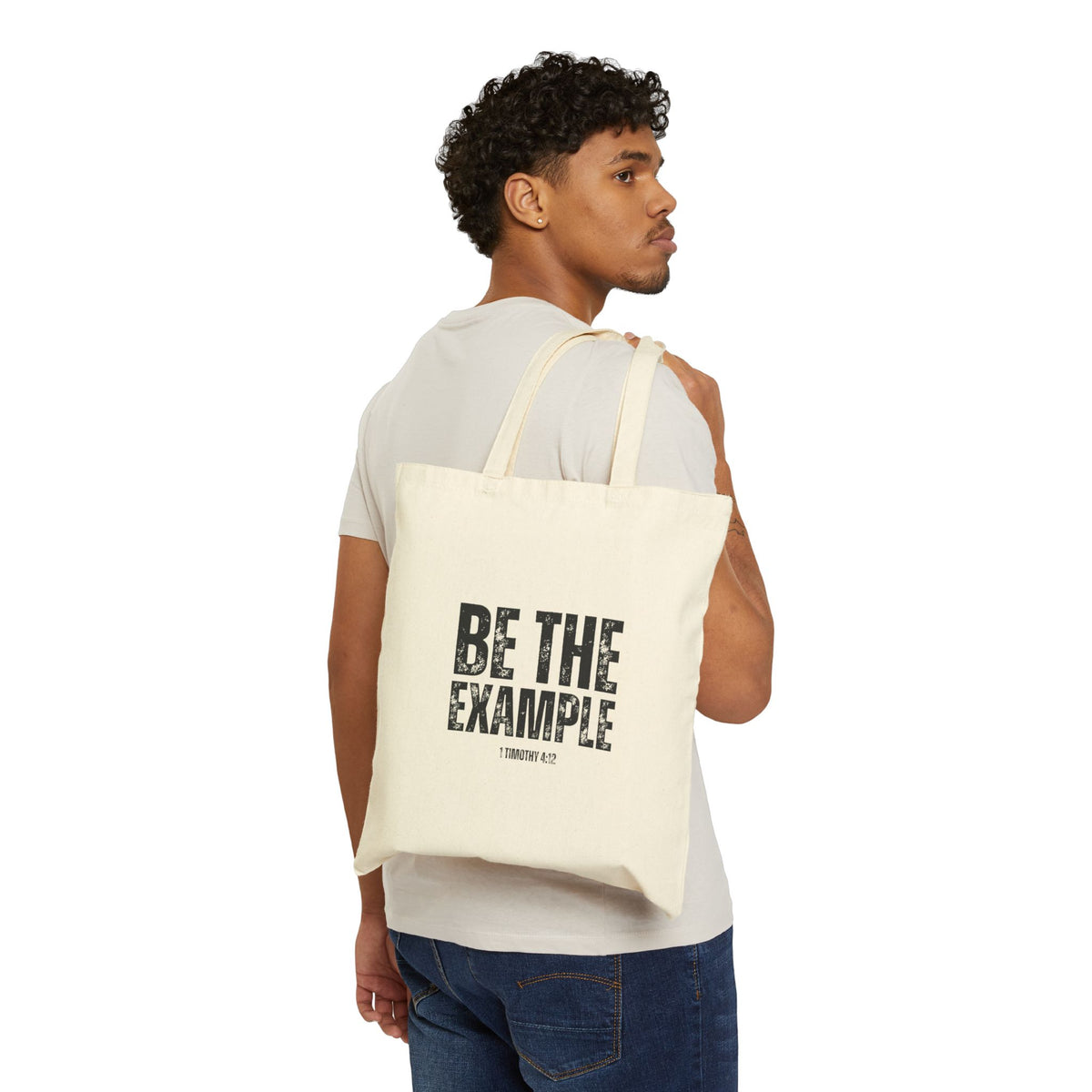 "Be The Example" Cotton Canvas Tote Bag