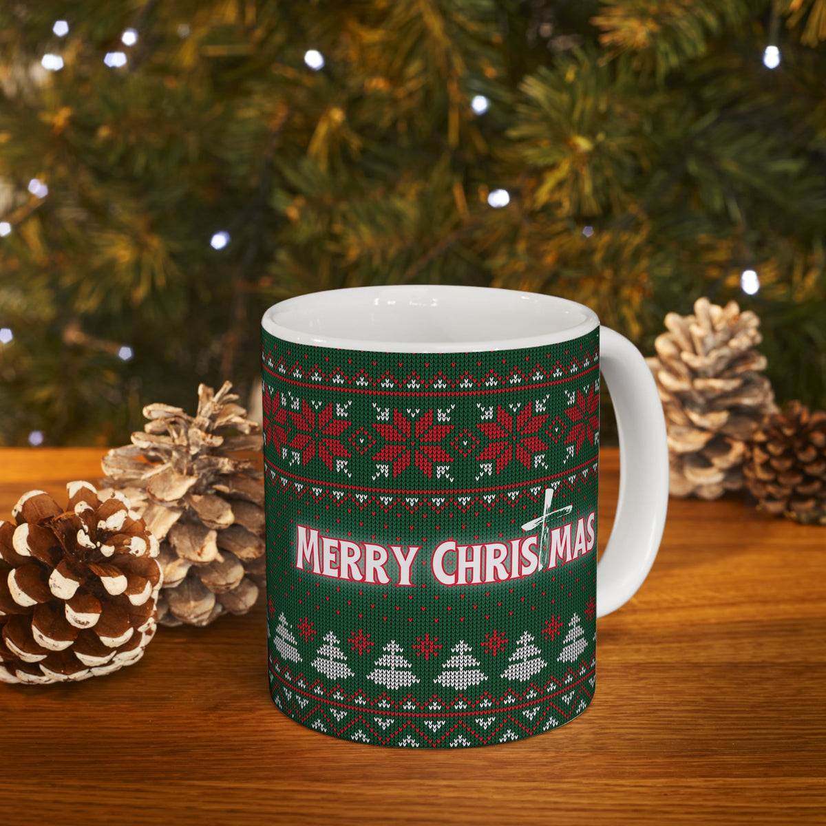 Merry Christmas Christian Mug – Faith-Inspired Christmas Gift | Ceramic Mug, (11oz, 15oz)