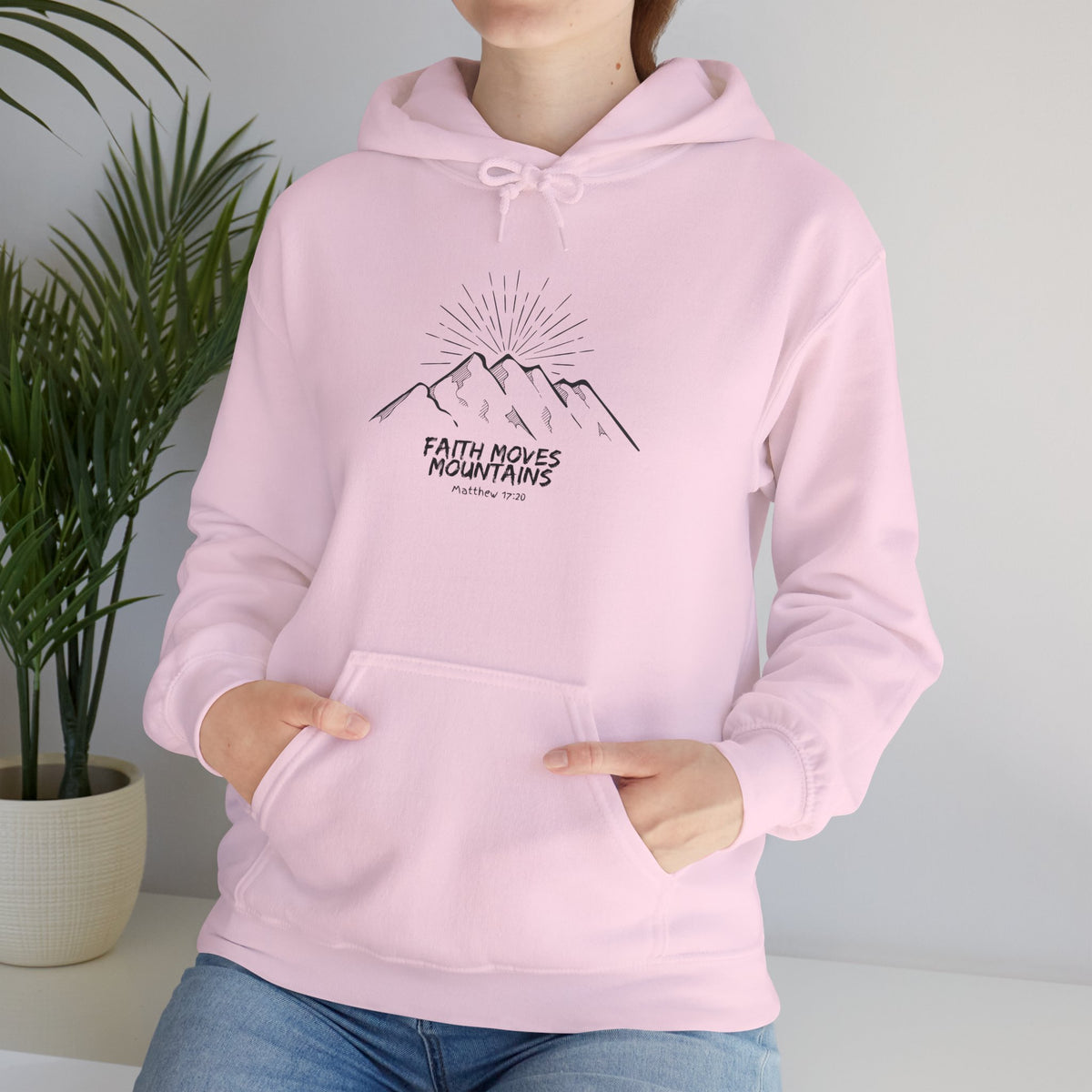 Faith Moves Mountains- Unisex Heavy Blend™ Hooded Sweatshirt