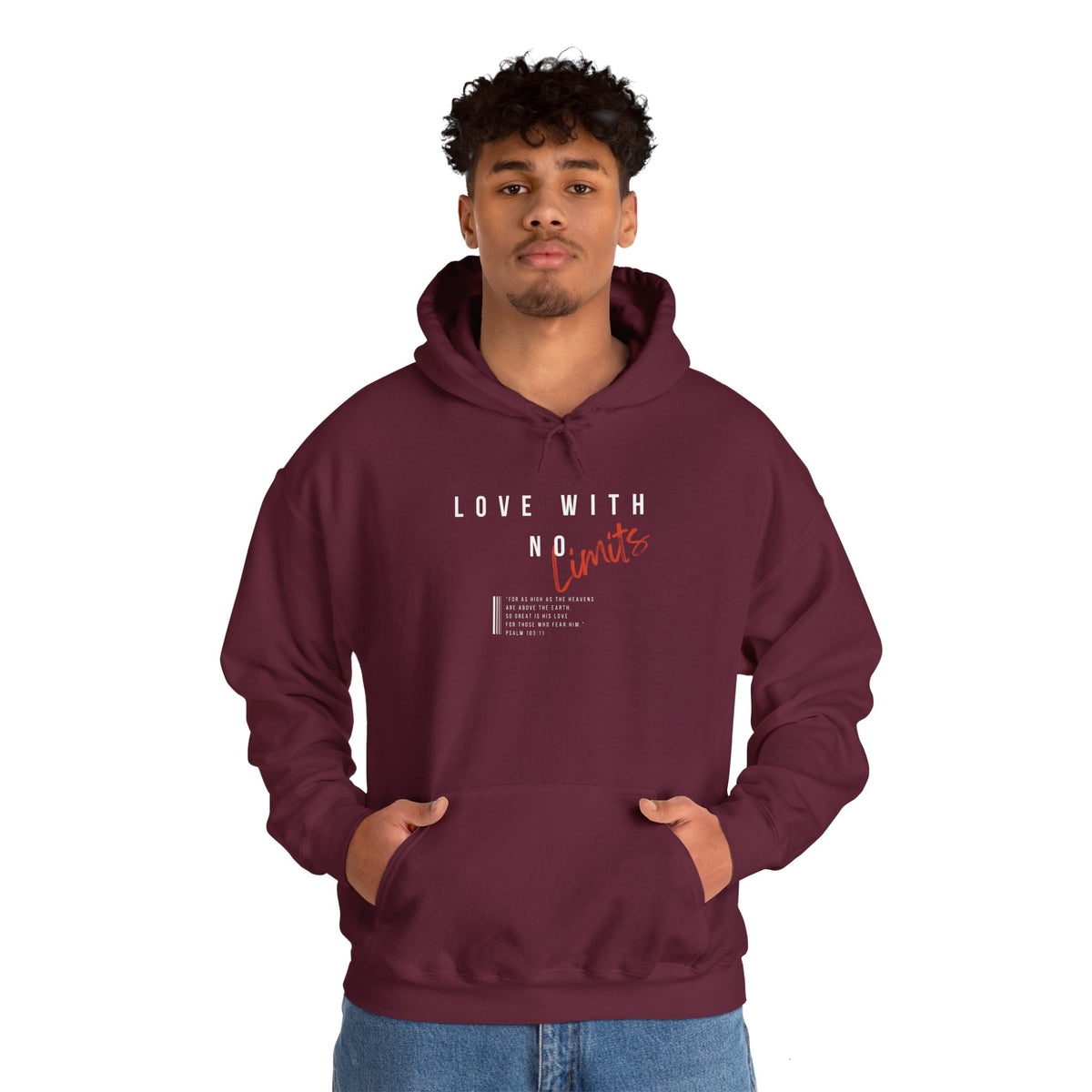 "Love With No Limits" Unisex Heavy Blend™ Hooded Sweatshirt