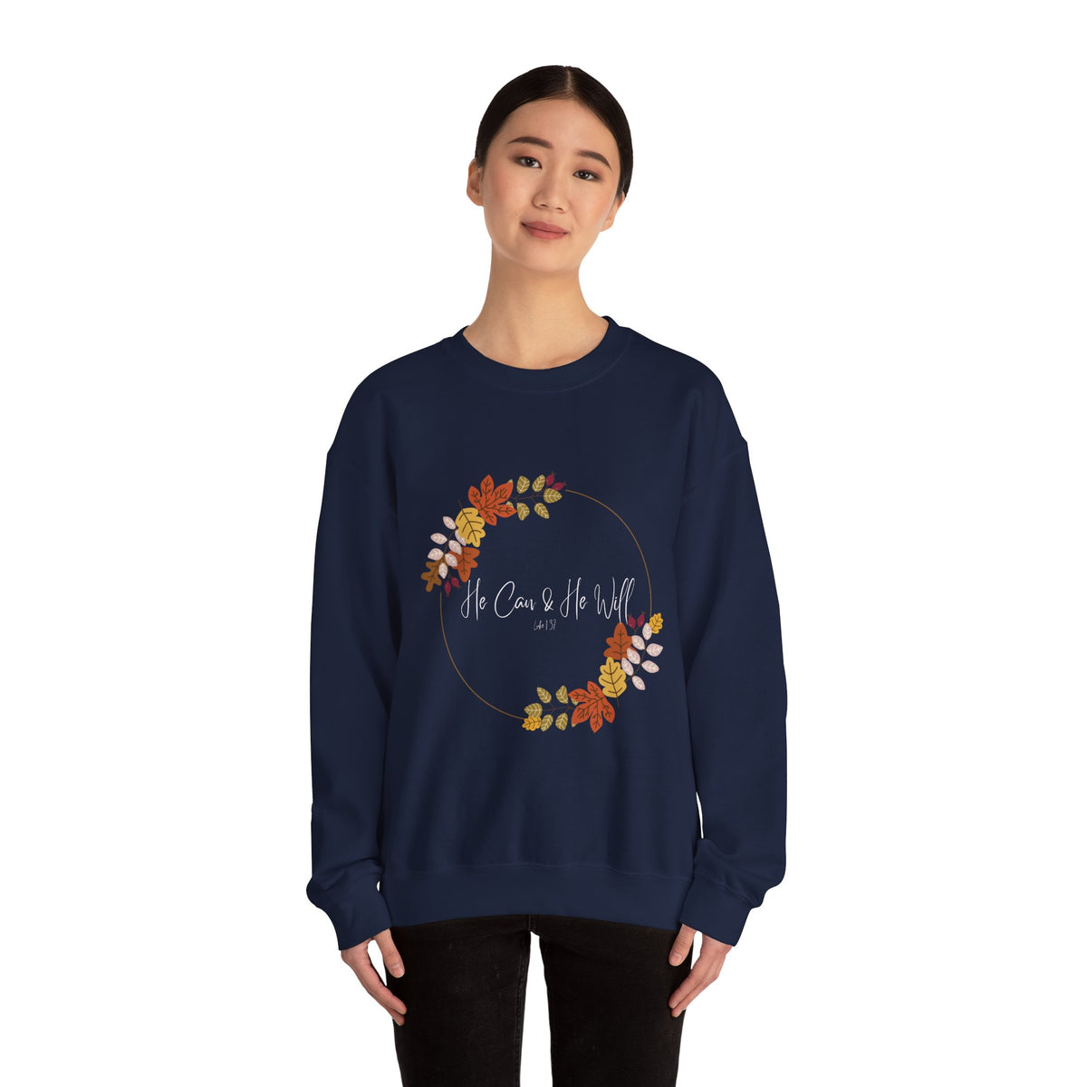 He Can & He Will | Ladies' Heavy Blend™ Crewneck Sweatshirt