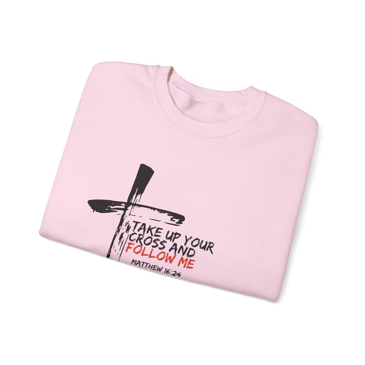 Take Up Your Cross and Follow Me- Unisex Heavy Blend™ Crewneck Sweatshirt