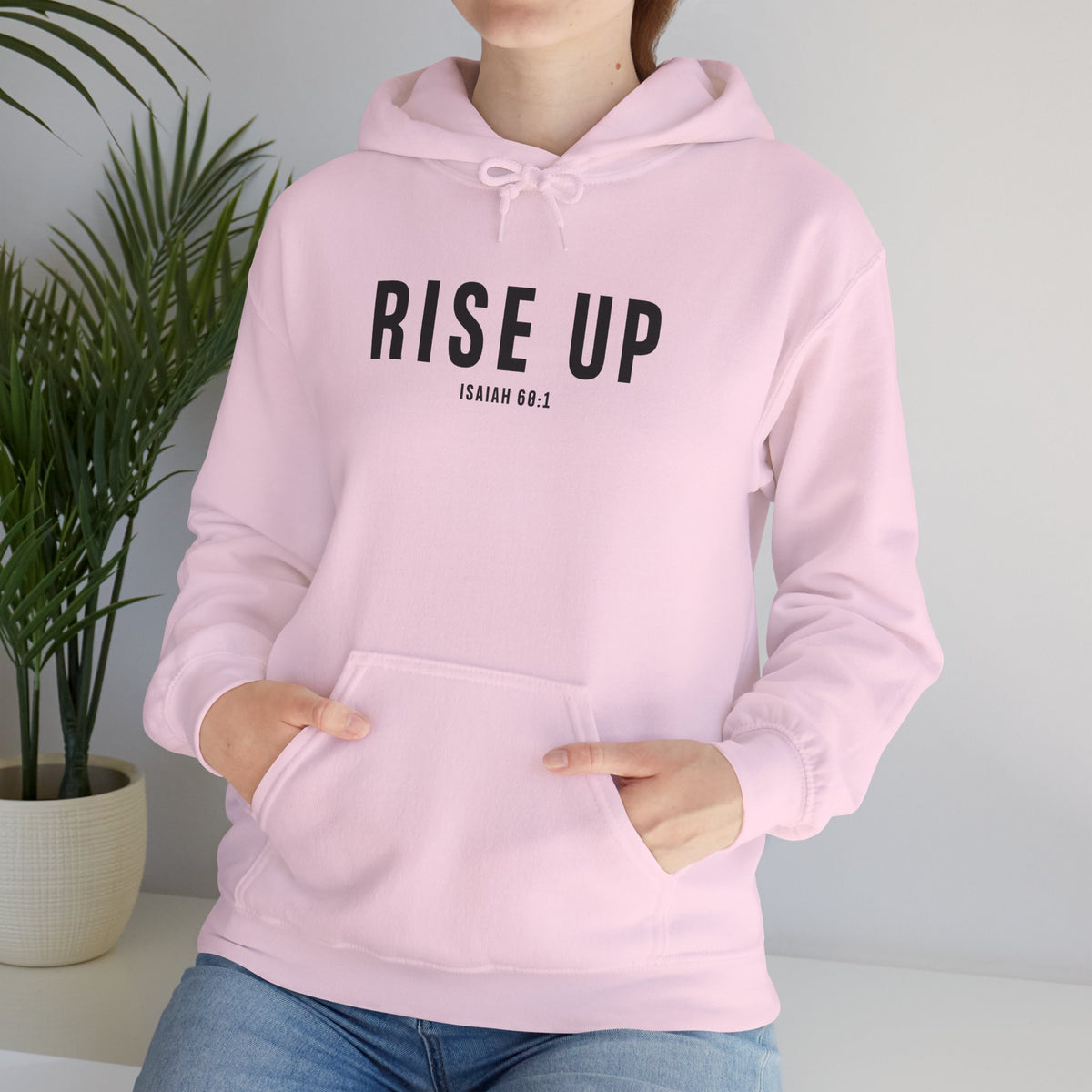 Rise Up Christian Hoodie – Isaiah 60:1 Faith Comfort Wear