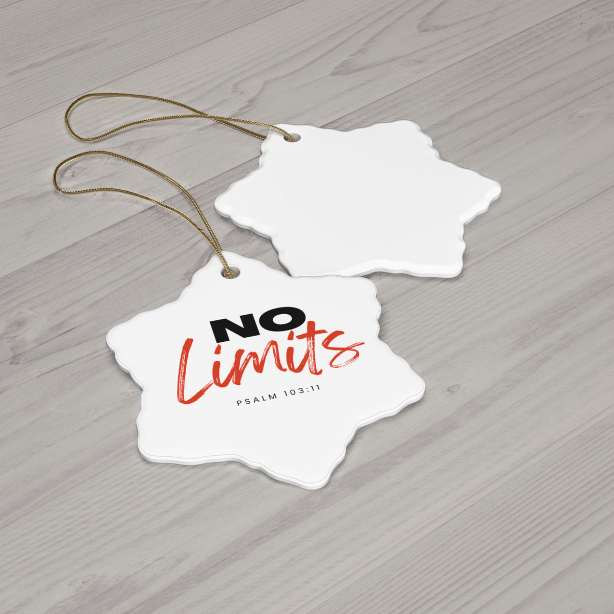 "No Limits" Ceramic Ornament, 2 Shapes