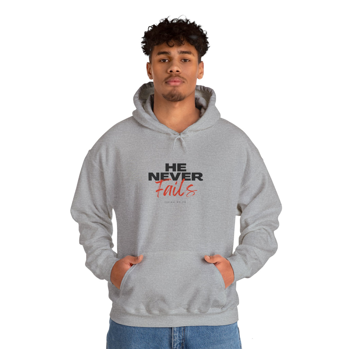 He Never Fails- Unisex Heavy Blend™ Hooded Sweatshirt