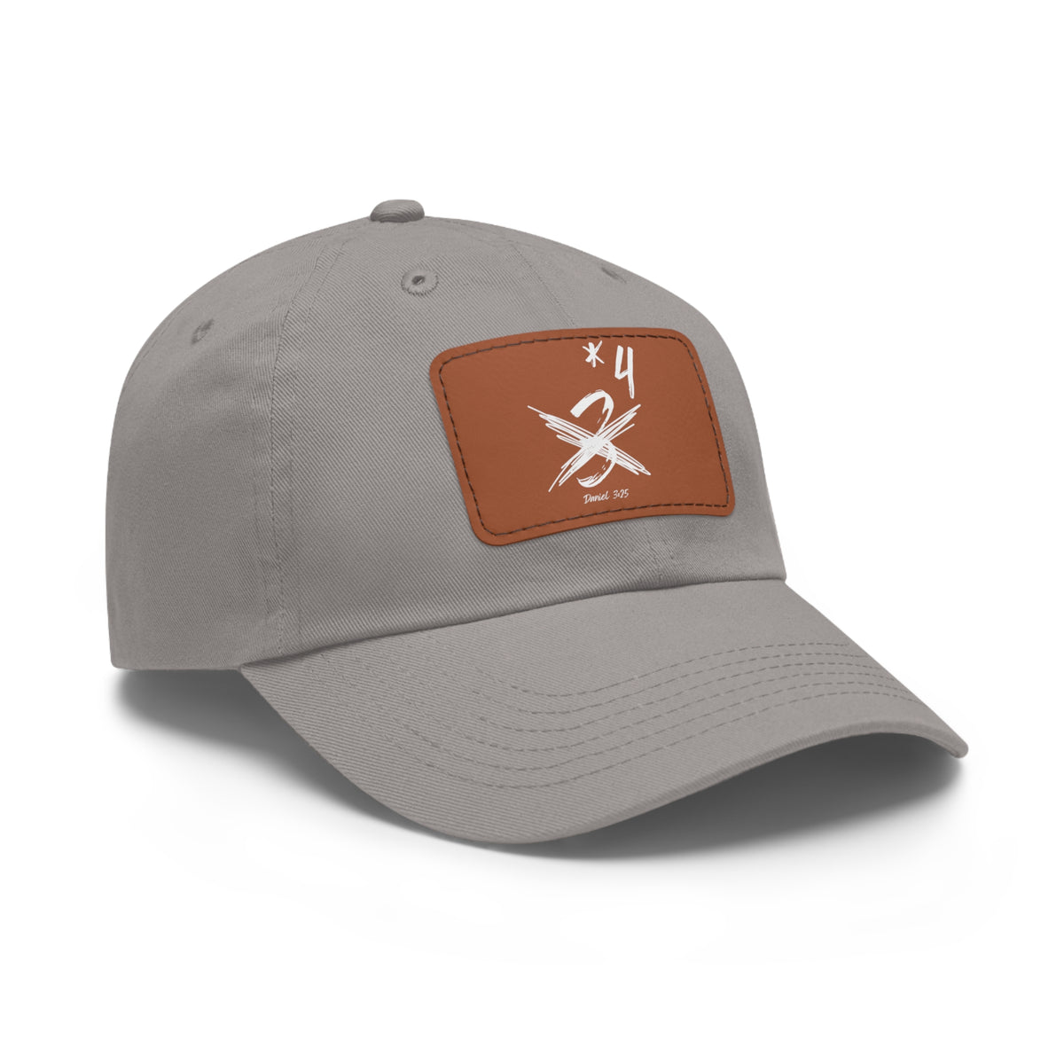 Not Just Three- Dad Hat with Leather Patch (Rectangle)