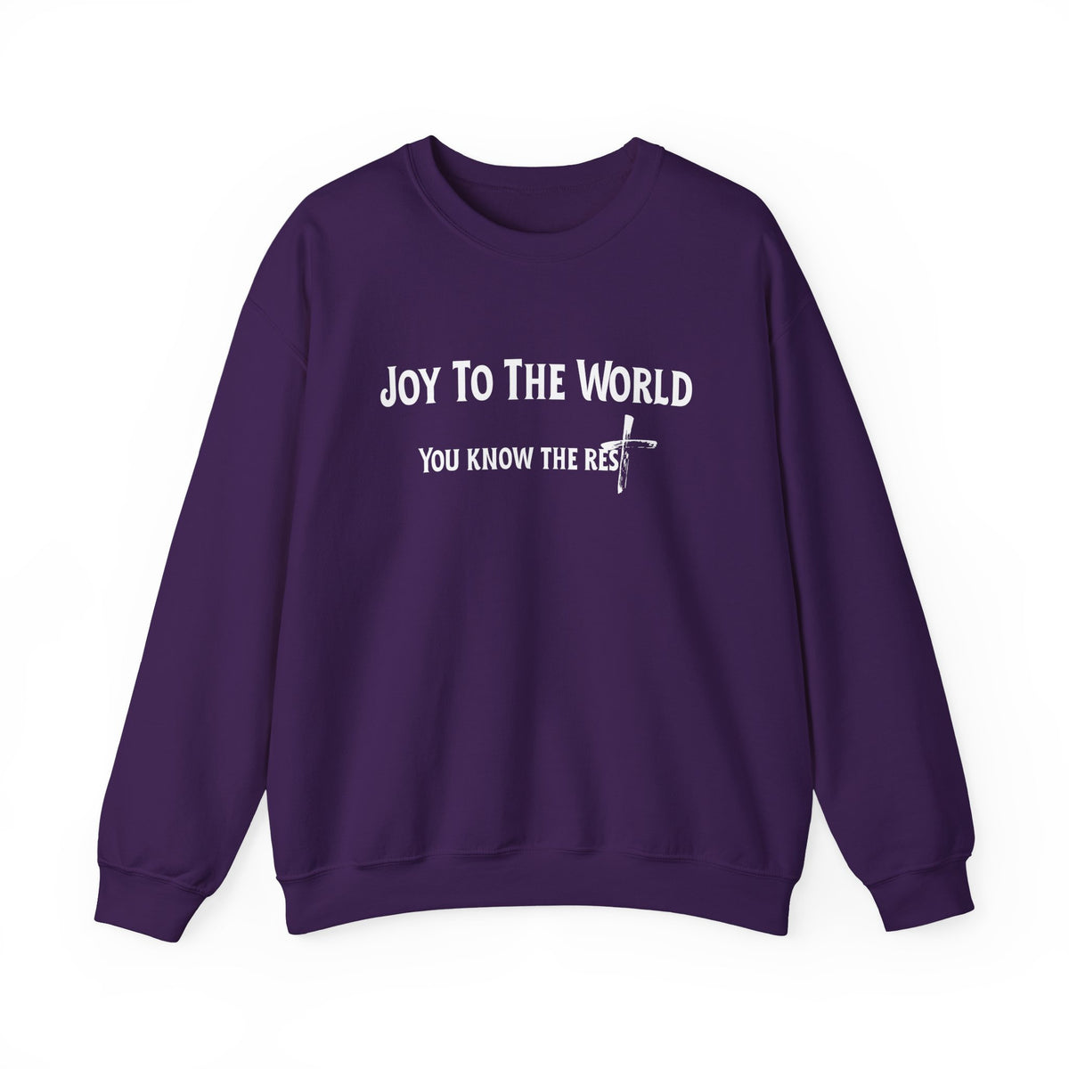 Joy to the World Christian Sweatshirt – Cozy Faith Holiday Apparel | Unisex Heavy Blend™ Crewneck Sweatshirt
