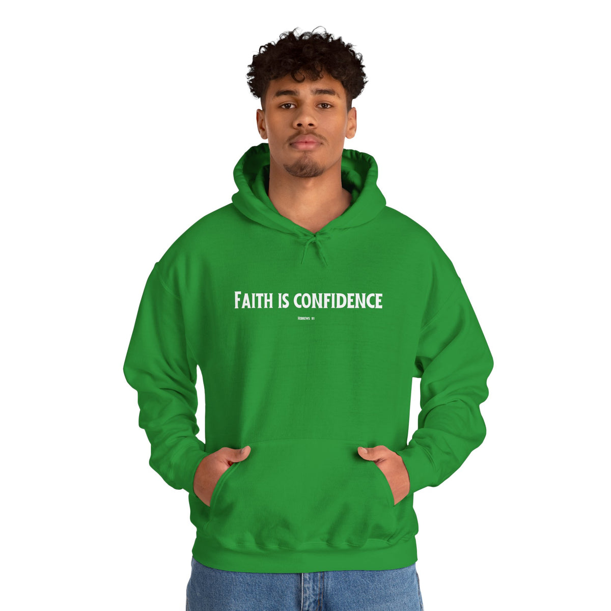 Faith is Confidence Christian Hoodie – Faith-Based Christmas Wear | Unisex Heavy Blend™ Hooded Sweatshirt