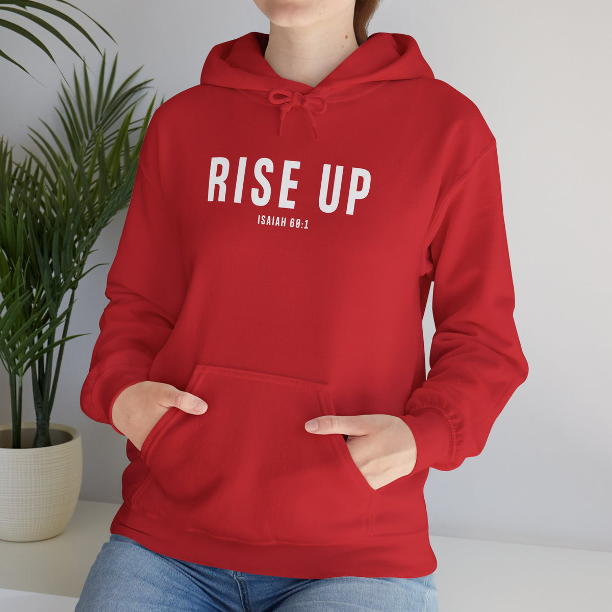 Rise Up Christian Hoodie – Isaiah 60:1 Faith Comfort Wear