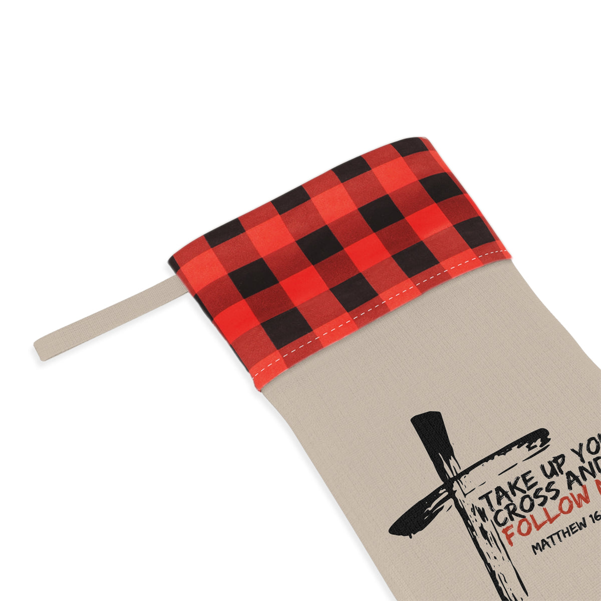 "Take Up Your Cross and Follow Me" Christmas Stocking