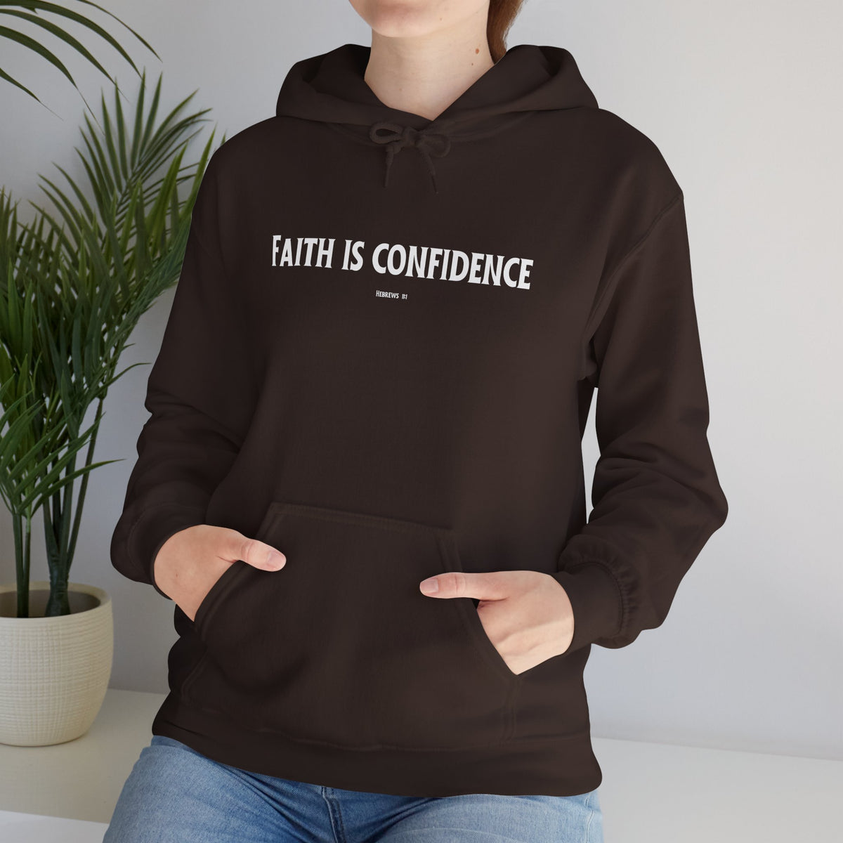 Faith is Confidence Christian Hoodie – Faith-Based Christmas Wear | Unisex Heavy Blend™ Hooded Sweatshirt