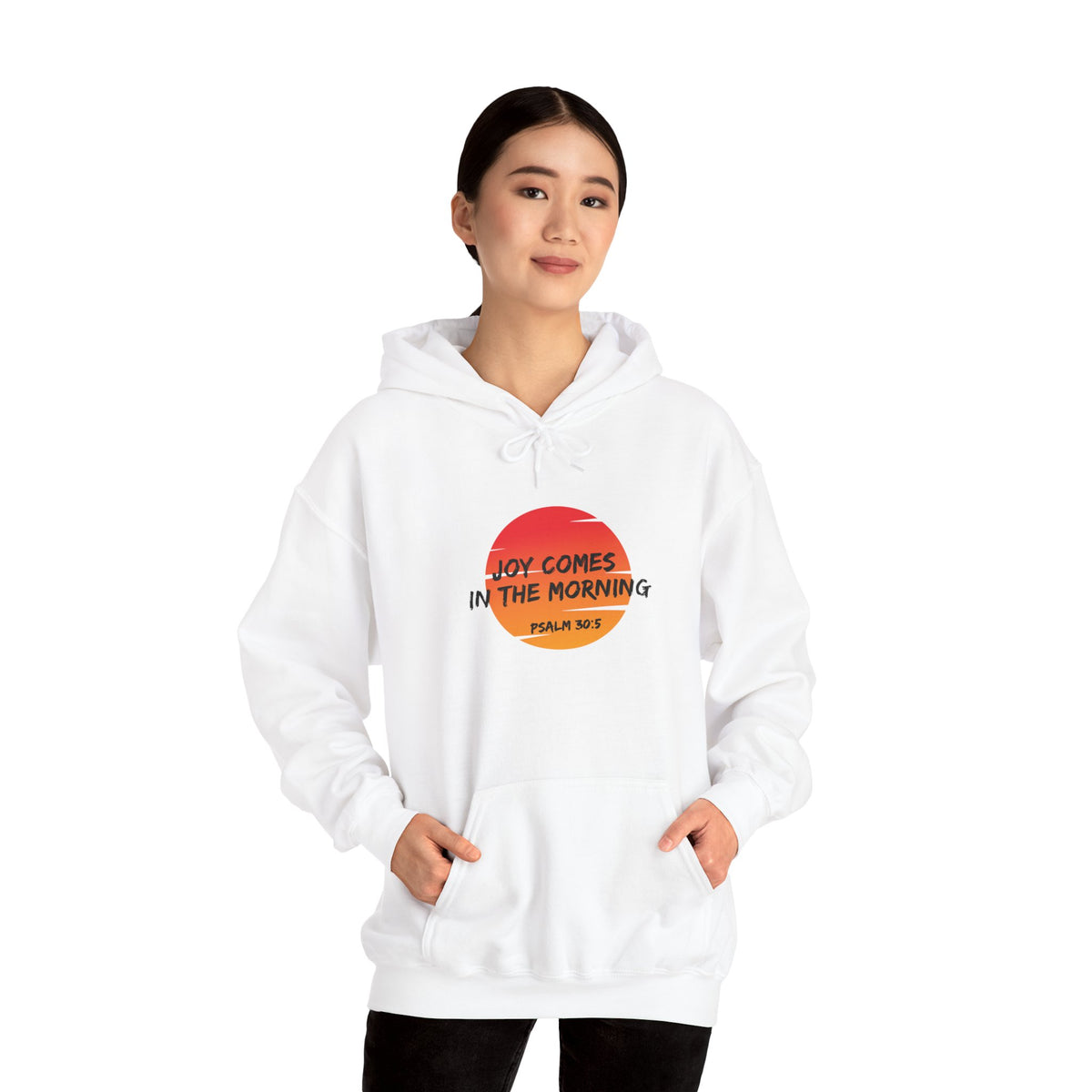 Joy Comes in the Morning- Unisex Heavy Blend™ Hooded Sweatshirt